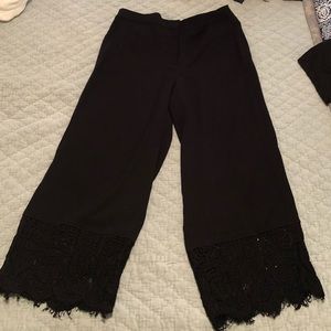 Ann Taylor Lace Bottom Pants - M